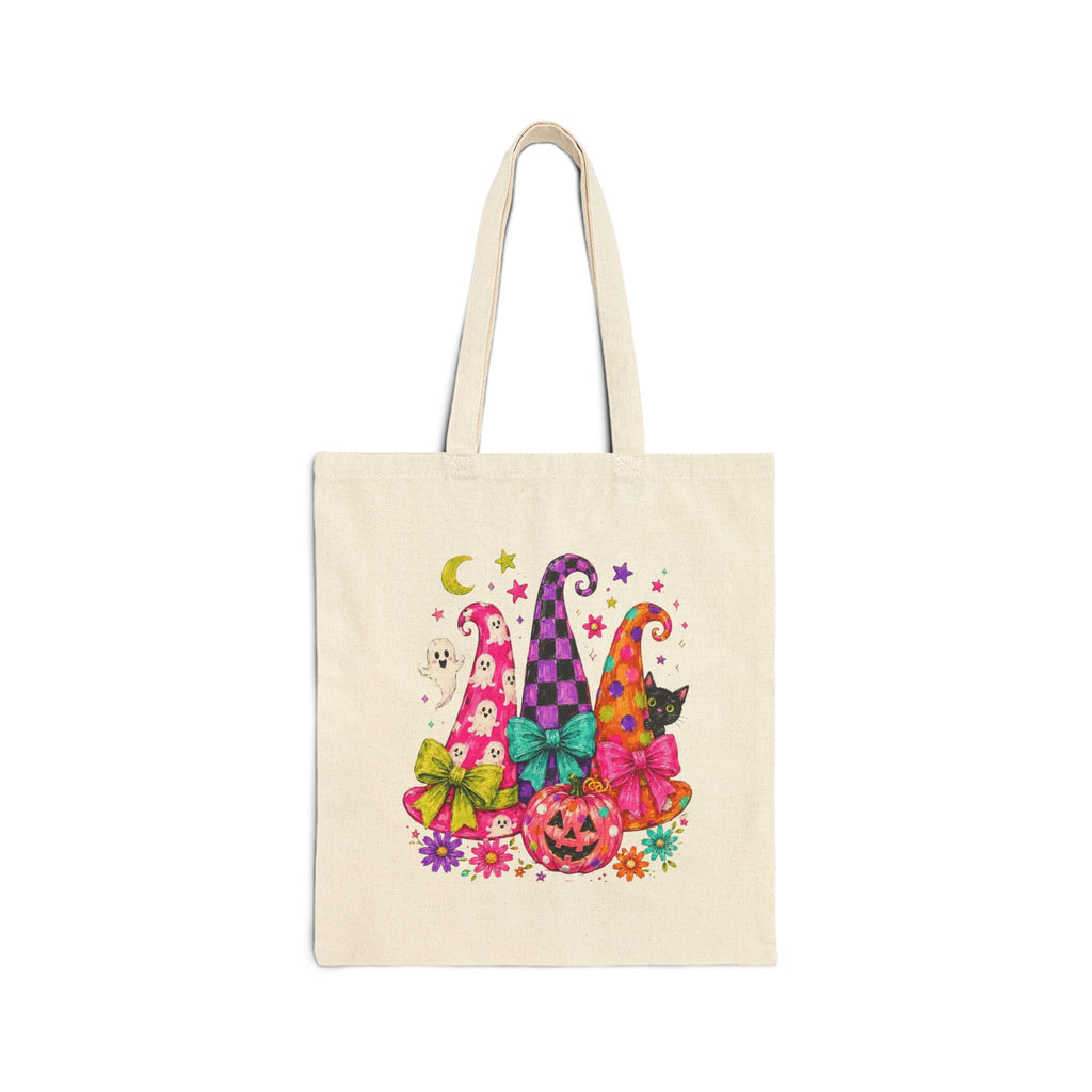 Colorful Witch Hat Halloween Tote Bag