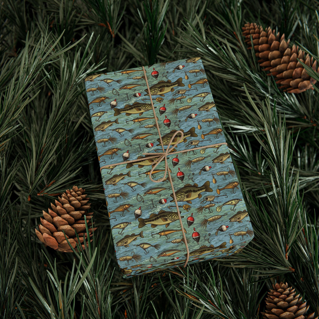 Fish Pattern Wrapping Paper | Ocean Fish Holiday Wrap