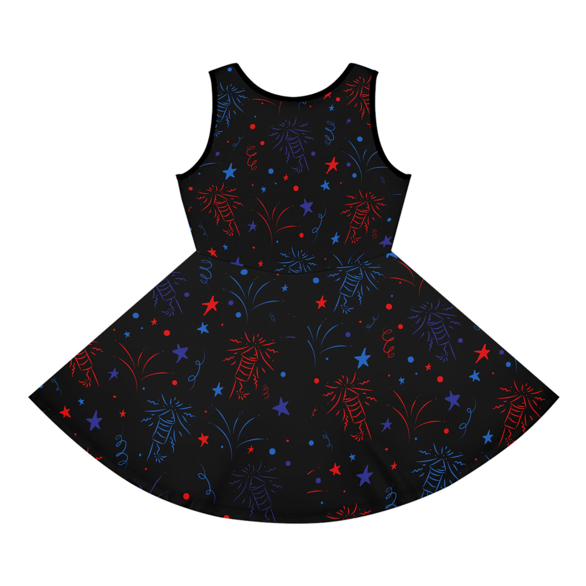 Sparkling Fireworks 4th of July Girls Sundress