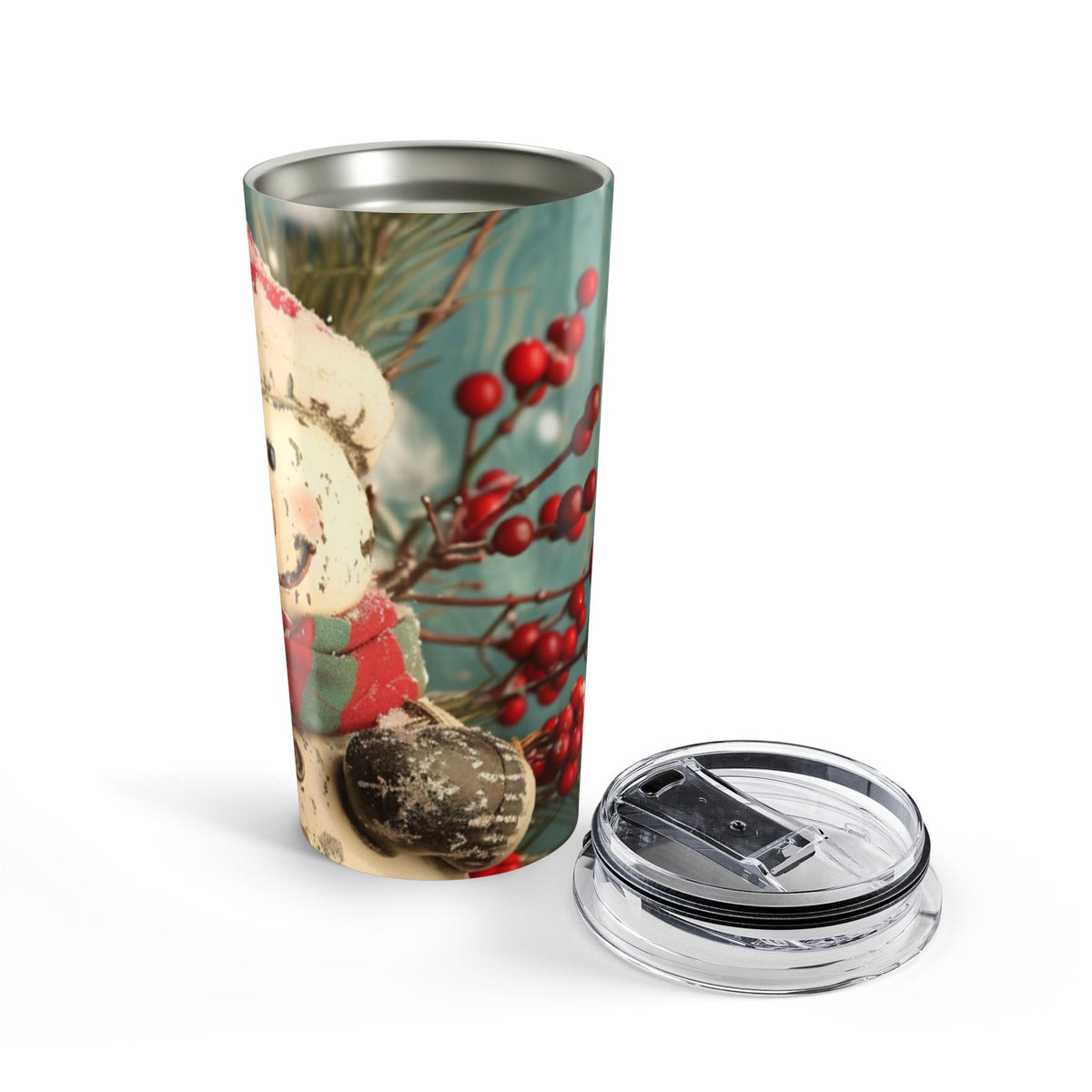 Snowman with Berries Tumbler