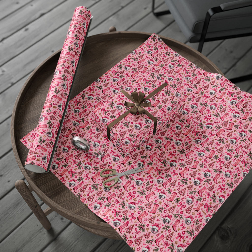 Pink Disco Cowgirl Wrapping Paper