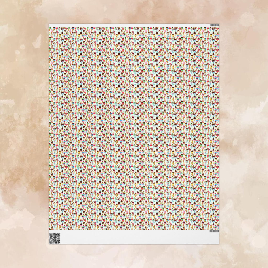 Colorful Icecream Pattern Wrapping Papers | Summer Ice Cream Print