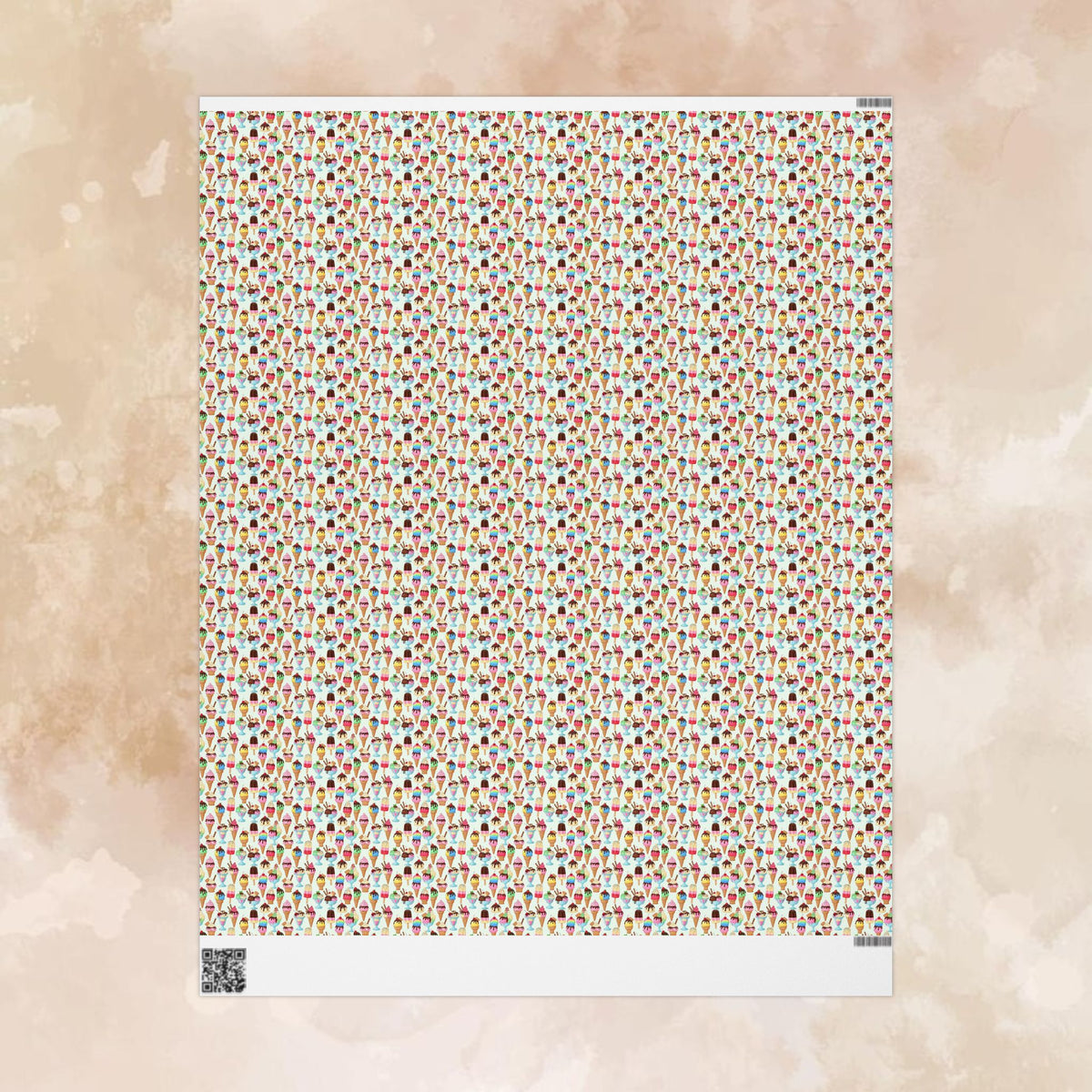 Colorful Icecream Pattern Wrapping Papers | Summer Ice Cream Print
