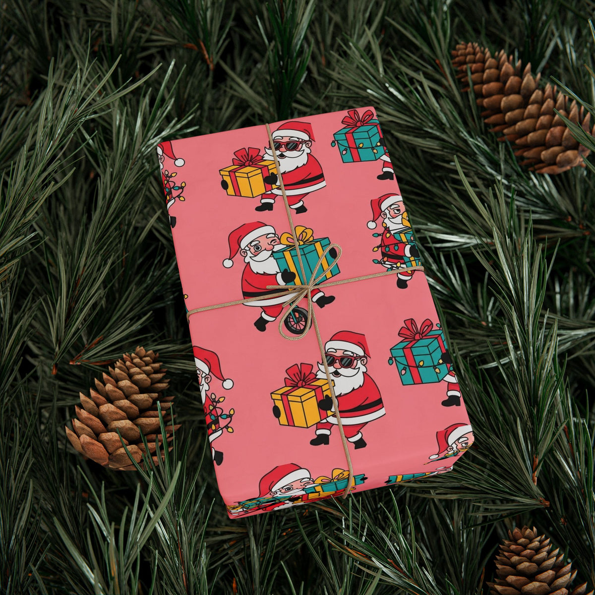 Pink Fun San6a Christmas Wrapping Papers