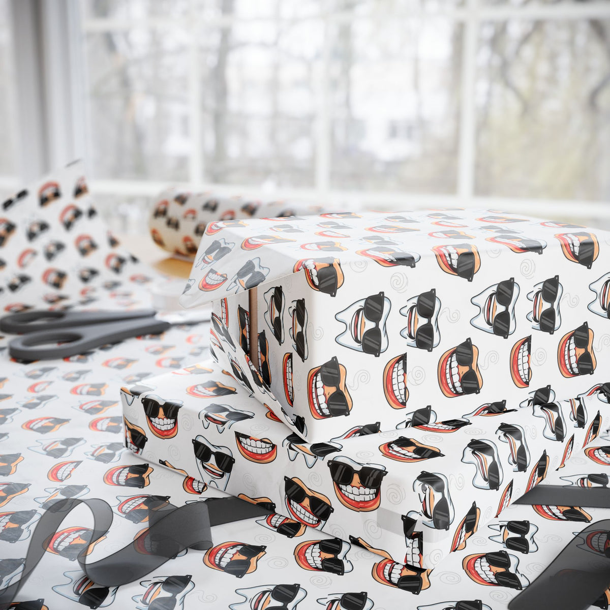 Denture Wrapping Paper  / teeth gift wrap