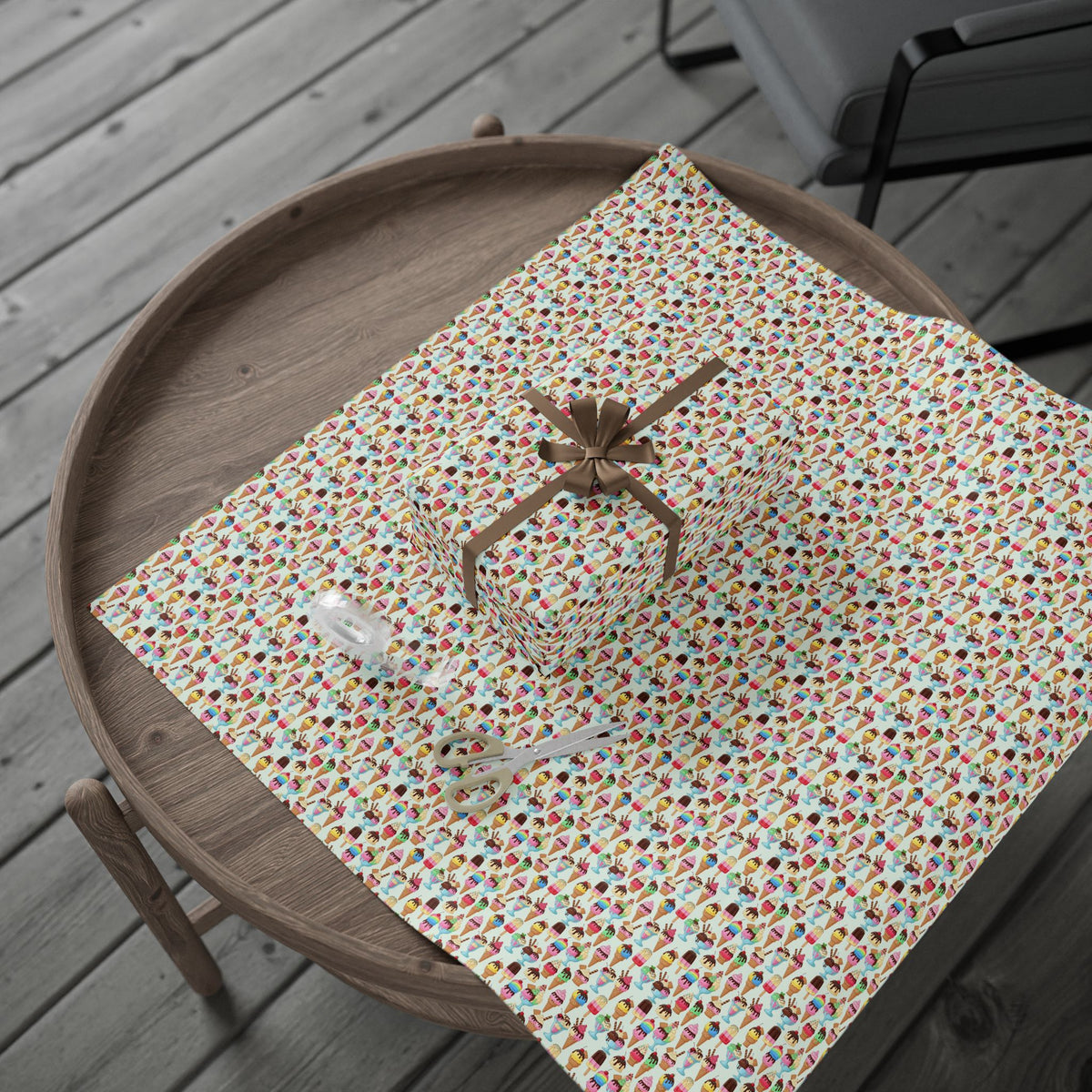 Colorful Icecream Pattern Wrapping Papers | Summer Ice Cream Print