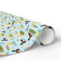 Cute Duck Pattern Wrapping Paper | Light Blue Pond Birds Seamless
