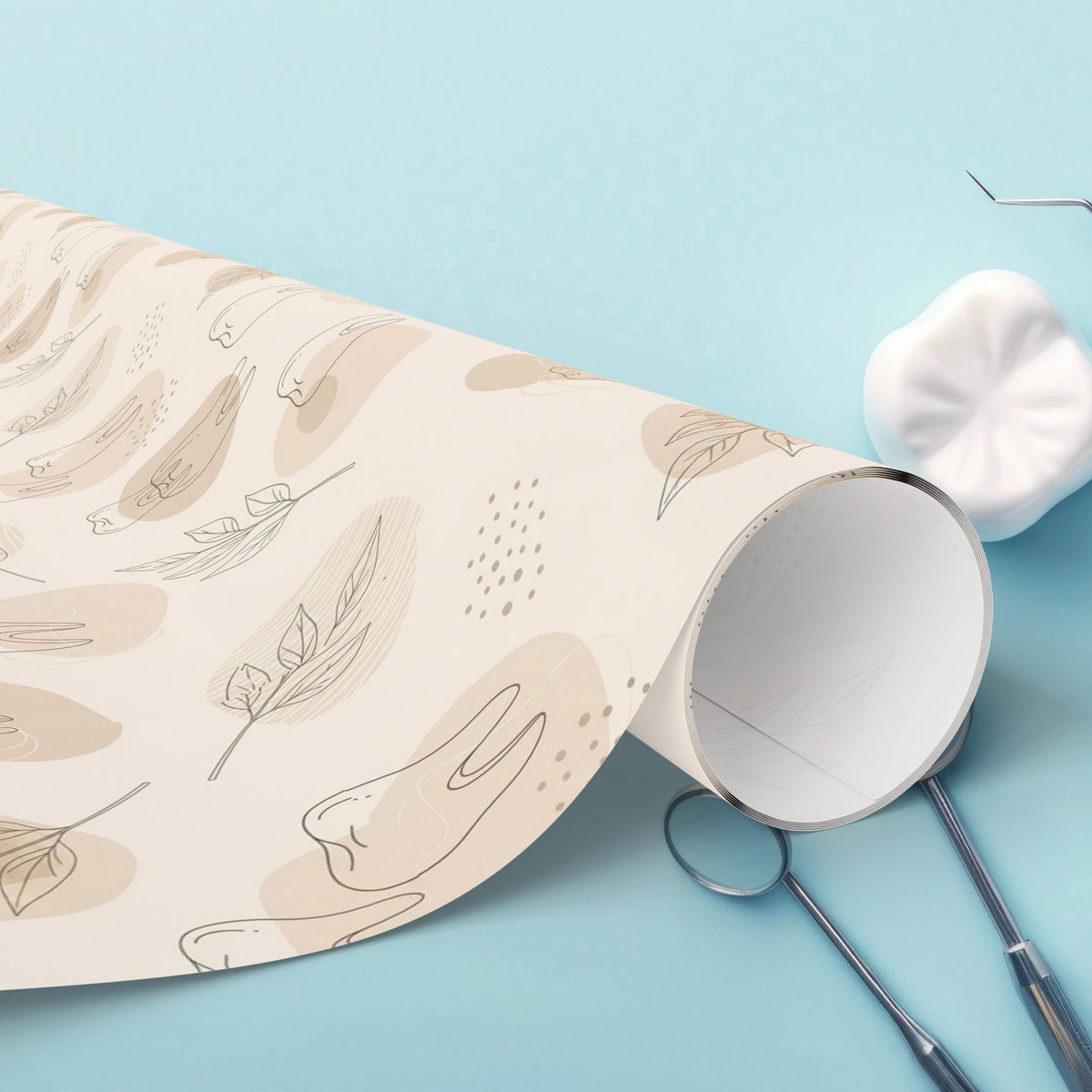 Boho Tooth Wrapping Papers, Natural Tan Dental Tooth Fairy Wraps | Eco-Friendly