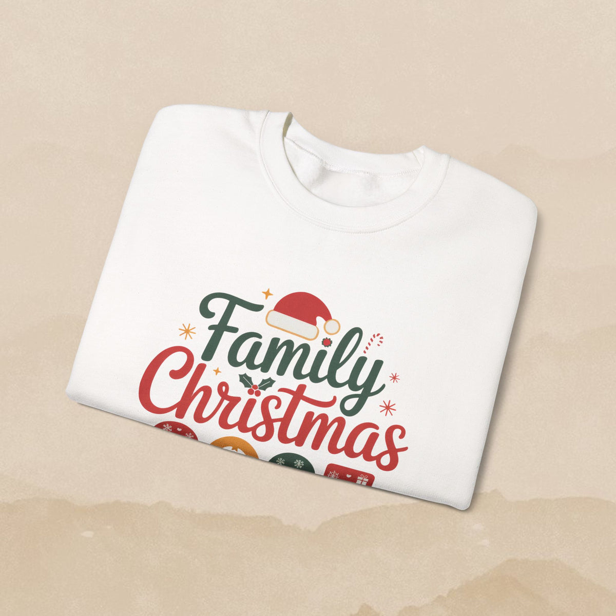 Family Christmas 2025 Sweatshirt | Holiday Santa Hat Tree Design