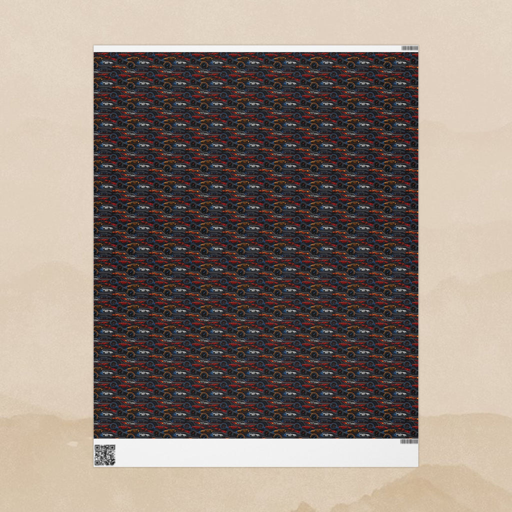 Vintage Racing Cars Wrapping Paper | Retro Automobile Pattern