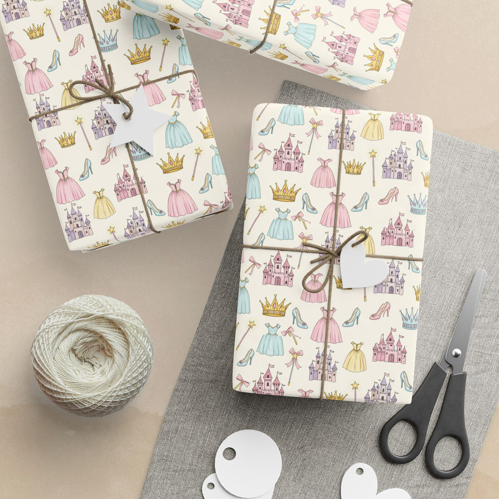 Princess Castles & Crowns Wrapping Paper