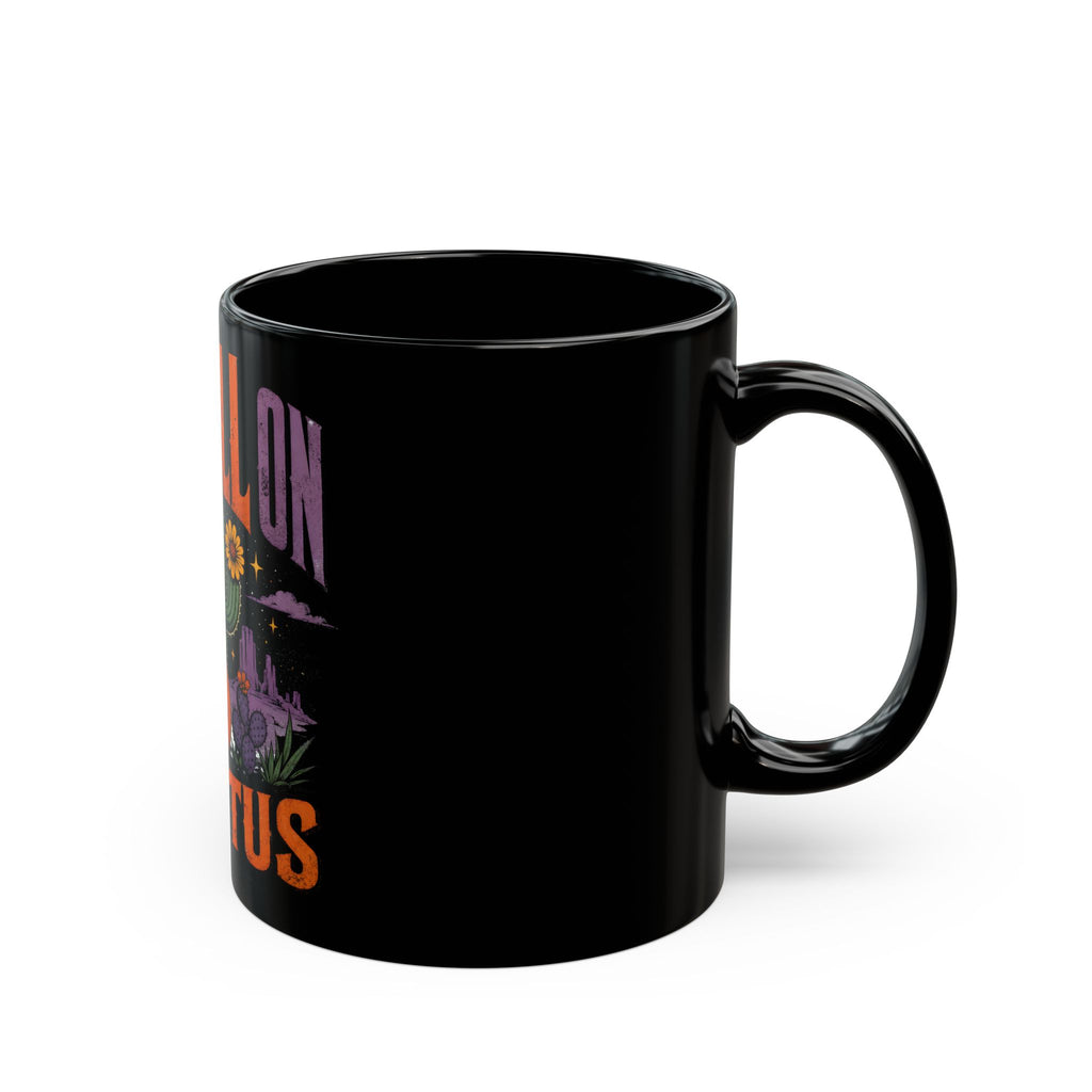 Go fall on a cactus halloween mug