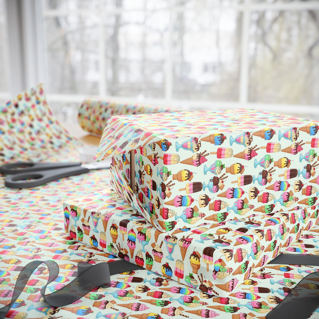 Colorful Icecream Pattern Wrapping Papers | Summer Ice Cream Print