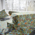 Woodland Animals pattern Wrapping Paper | Raccoon Fox Deer nature print