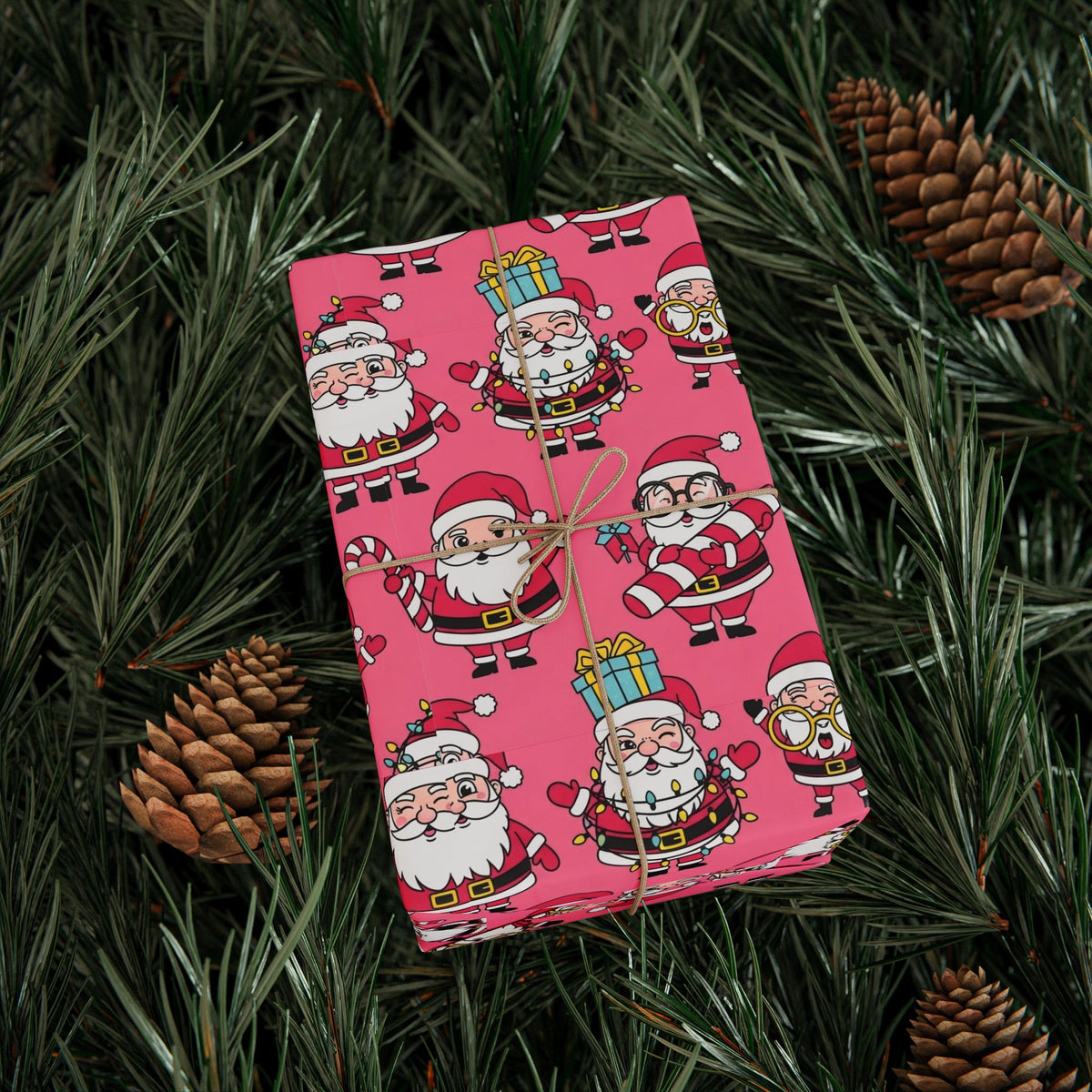 Festive Wrapping Paper for All Occasions, Holiday Gift Wrap, Santa Print, Christmas Wrap, Birthday Wrapping Supplies, Fun Gift Packaging
