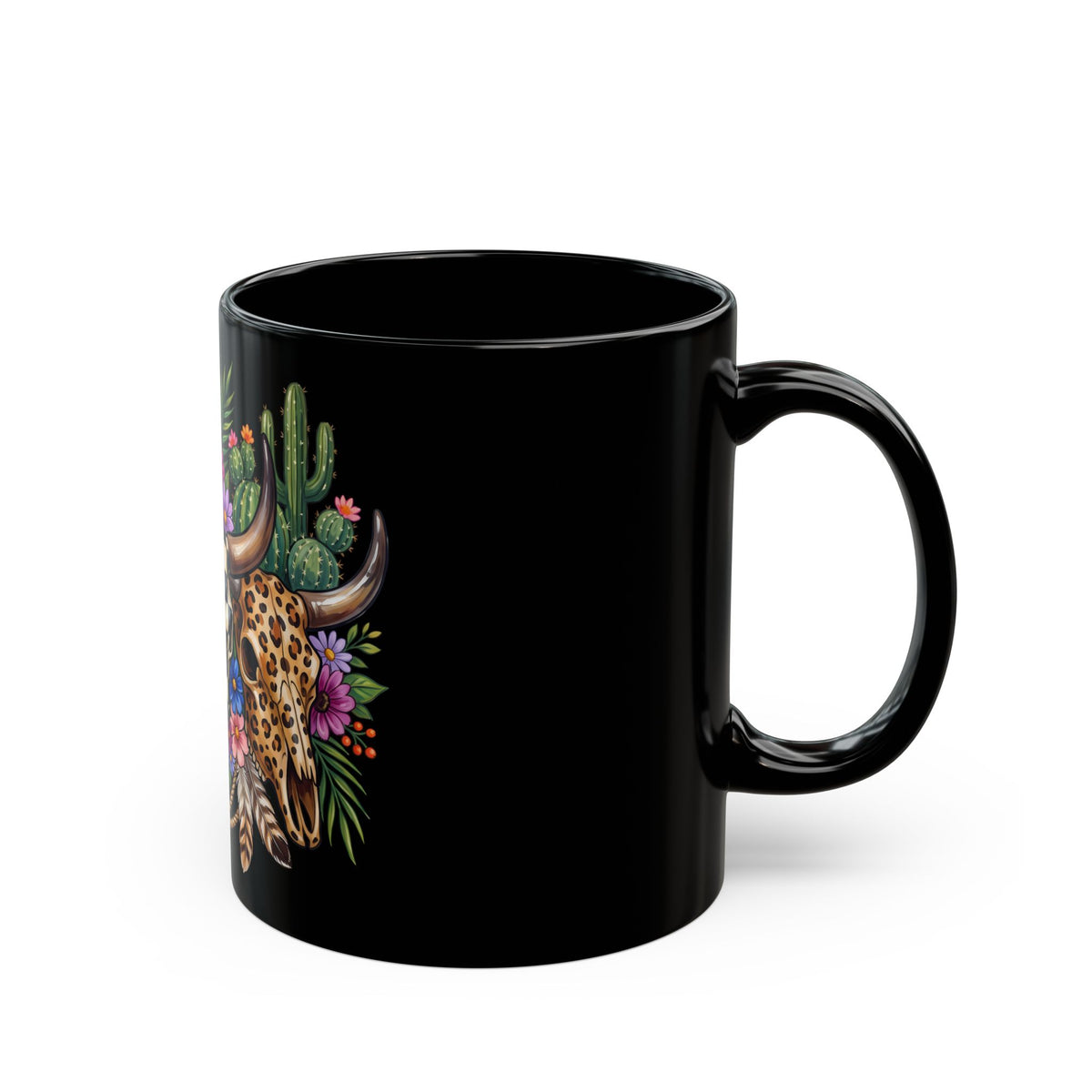Checkered Cow Head Mug