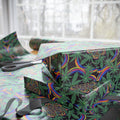 Psychedelic Cannabis Leaf Pattern Wrapping Paper | Trippy Green Floral Roll