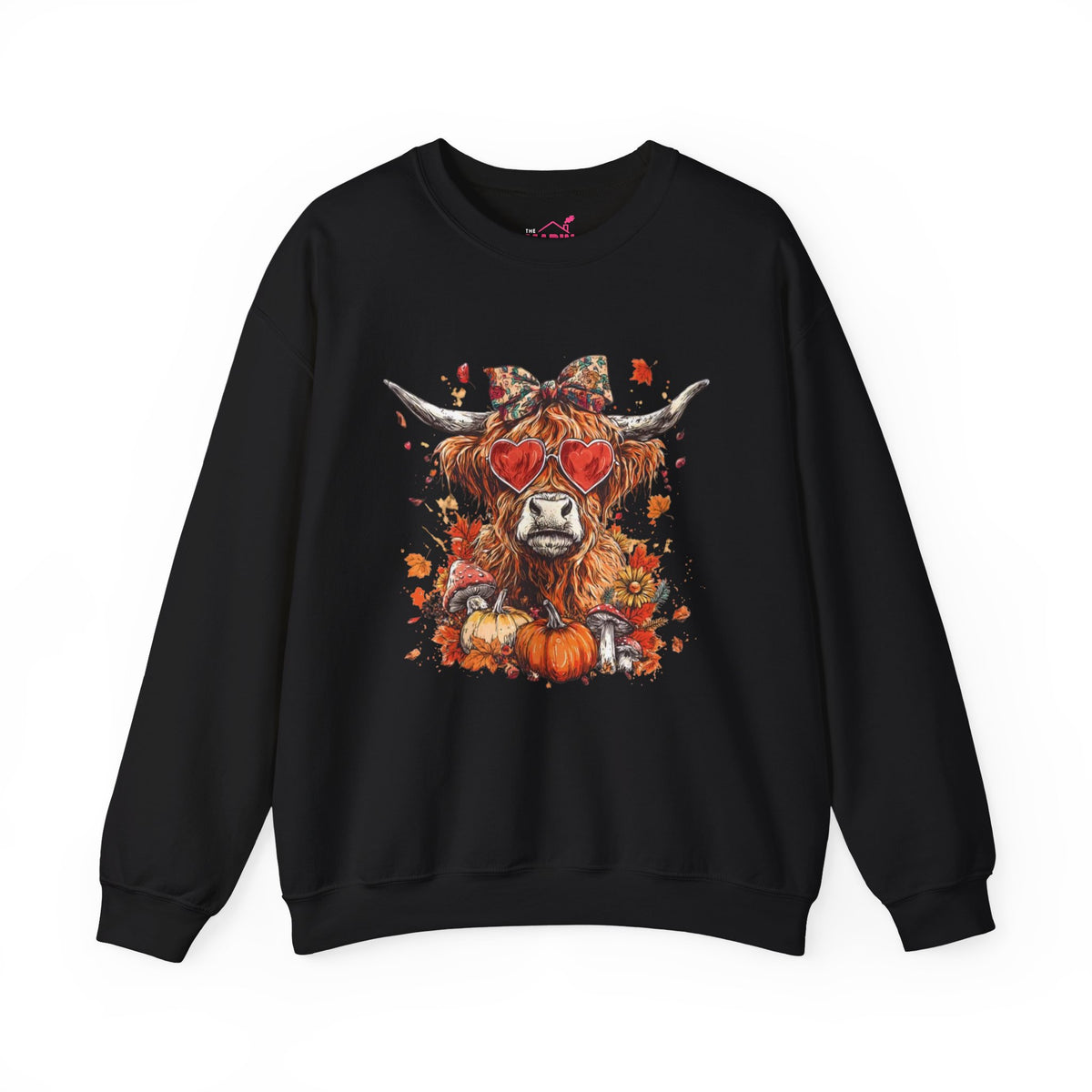 Fall Highland Cow Crewneck Sweatshirt