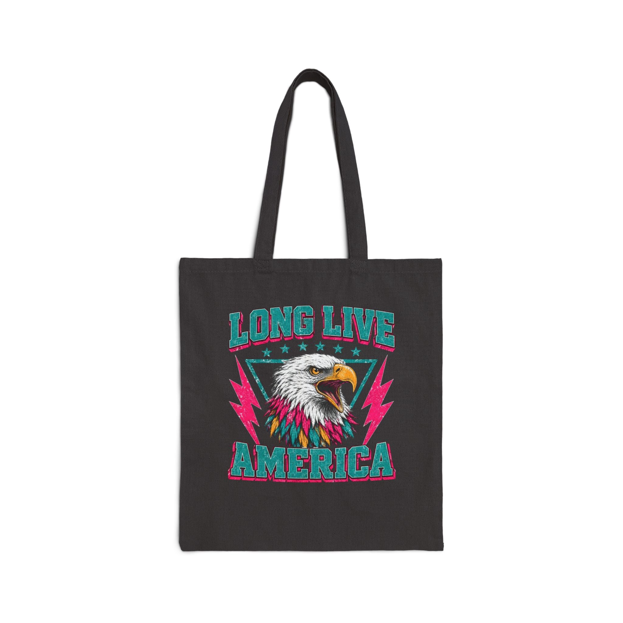 Neon Eagle Long Live America Tote Bag