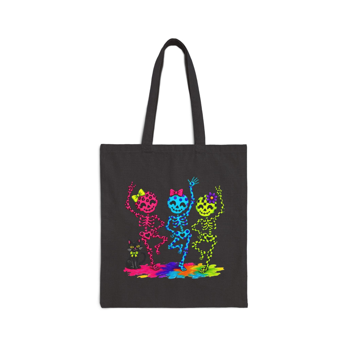 Colorful Dancing Skeleton Tote Bag