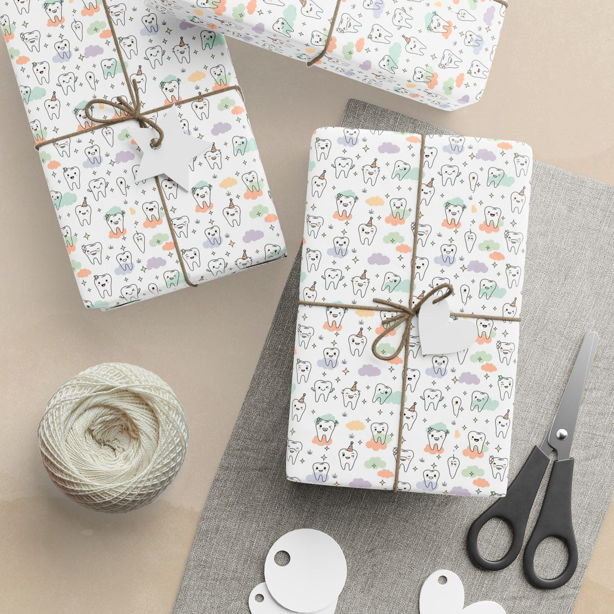 Cute Teeth Dentist Wrapping Papers