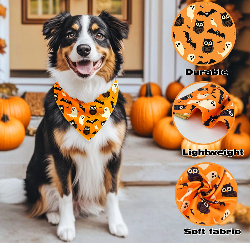 Dog Bandana Halloween 1 Pack Size Large