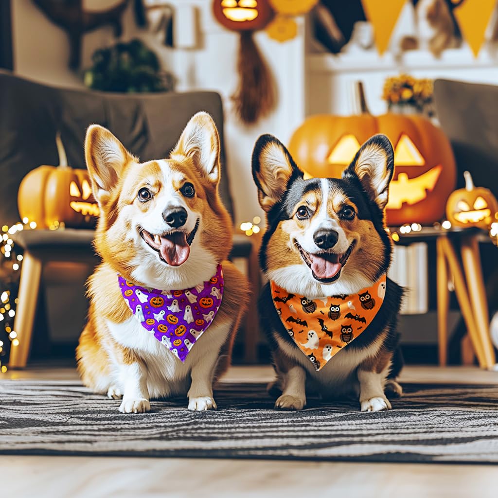 Dog Bandana Halloween 1 Pack Size Large