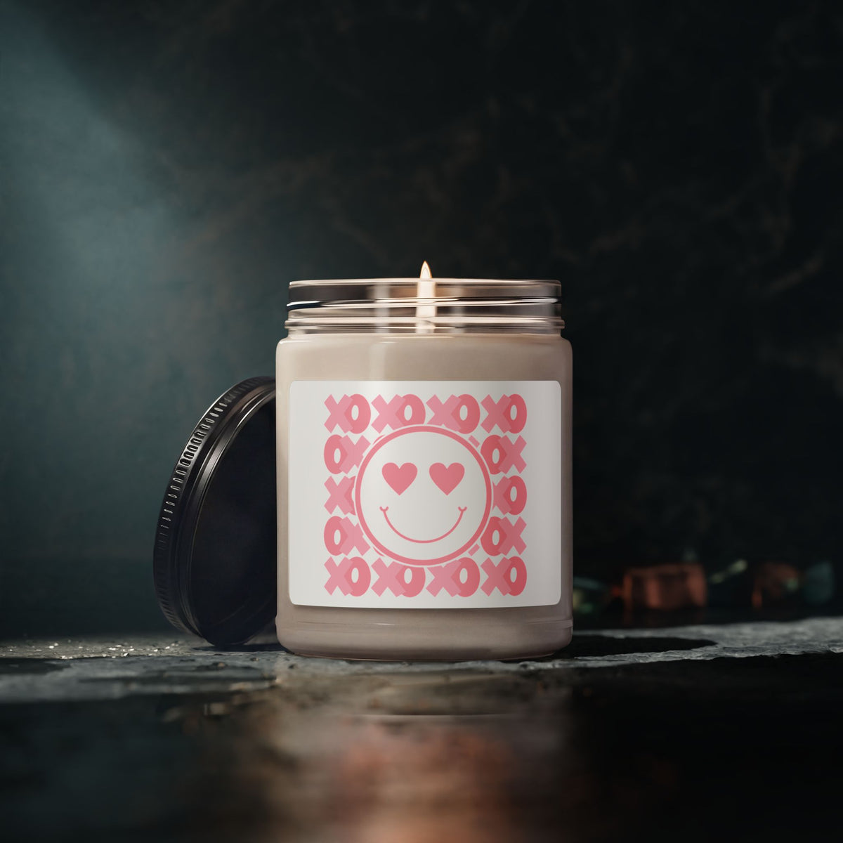 Heart Eyes Smiley Apple Harvest Candle