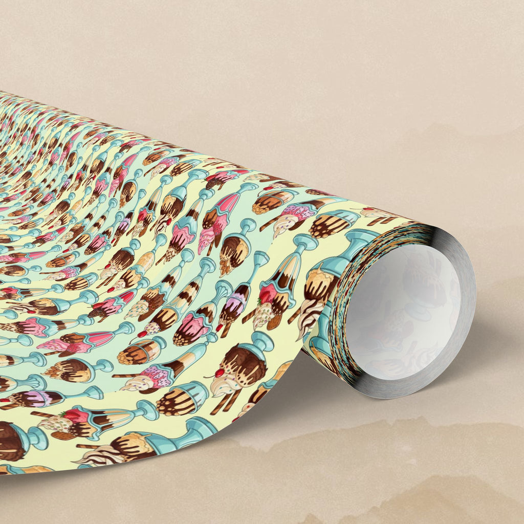 Ice Cream Cones Wrapping Paper | Patterned Gift Wrap, Dessert Party