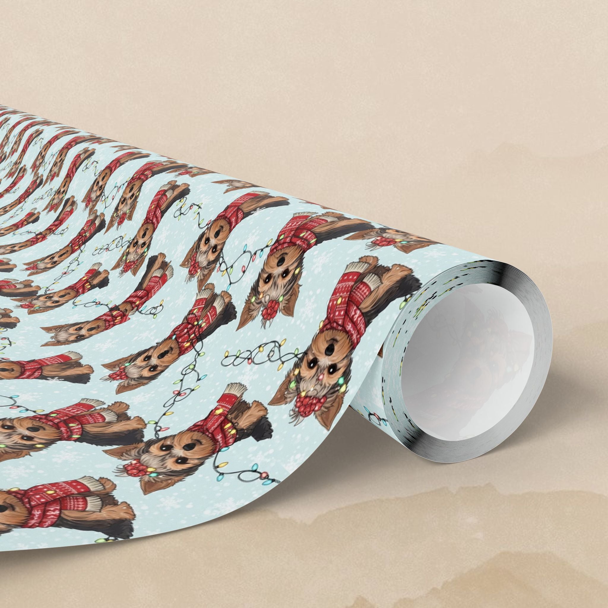 Yorkie Christmas Wrapping Paper