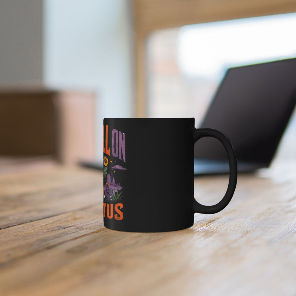 Go fall on a cactus halloween mug