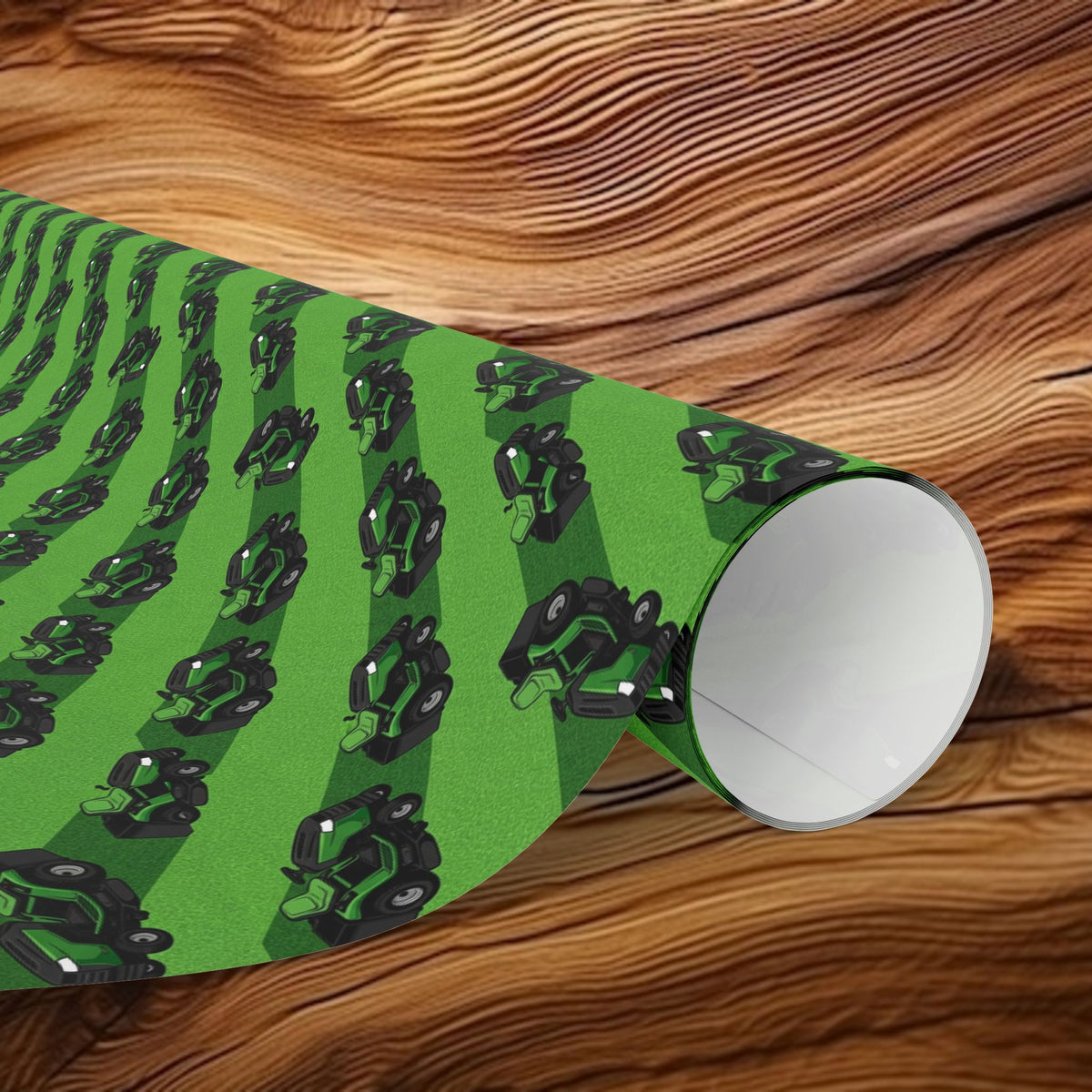 Green Lawn Mower Wrapping Papers