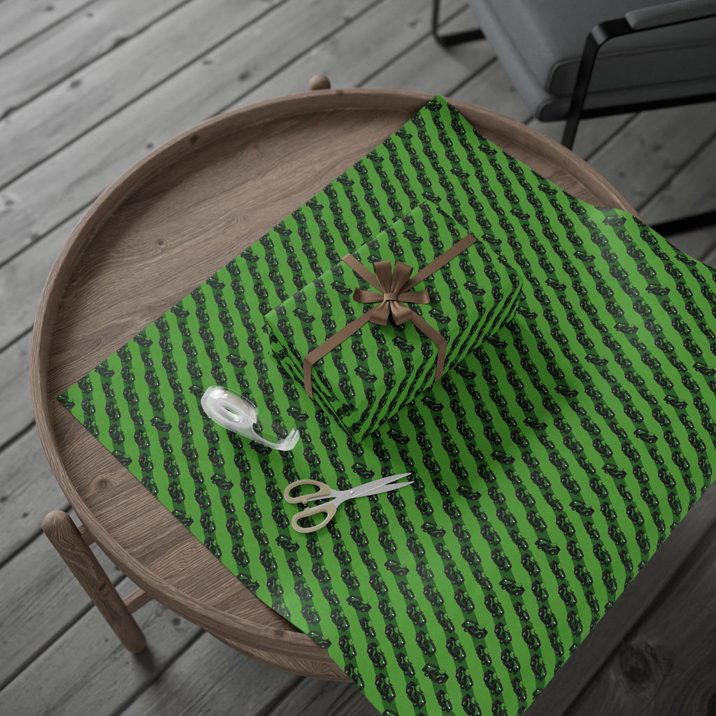 Green Lawn Mower Wrapping Papers