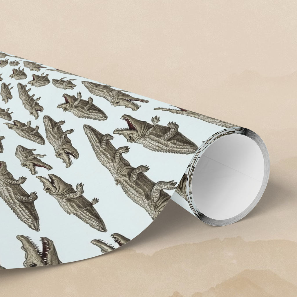 Alligator Pattern Wrapping Paper | Repeating Crocodile Design