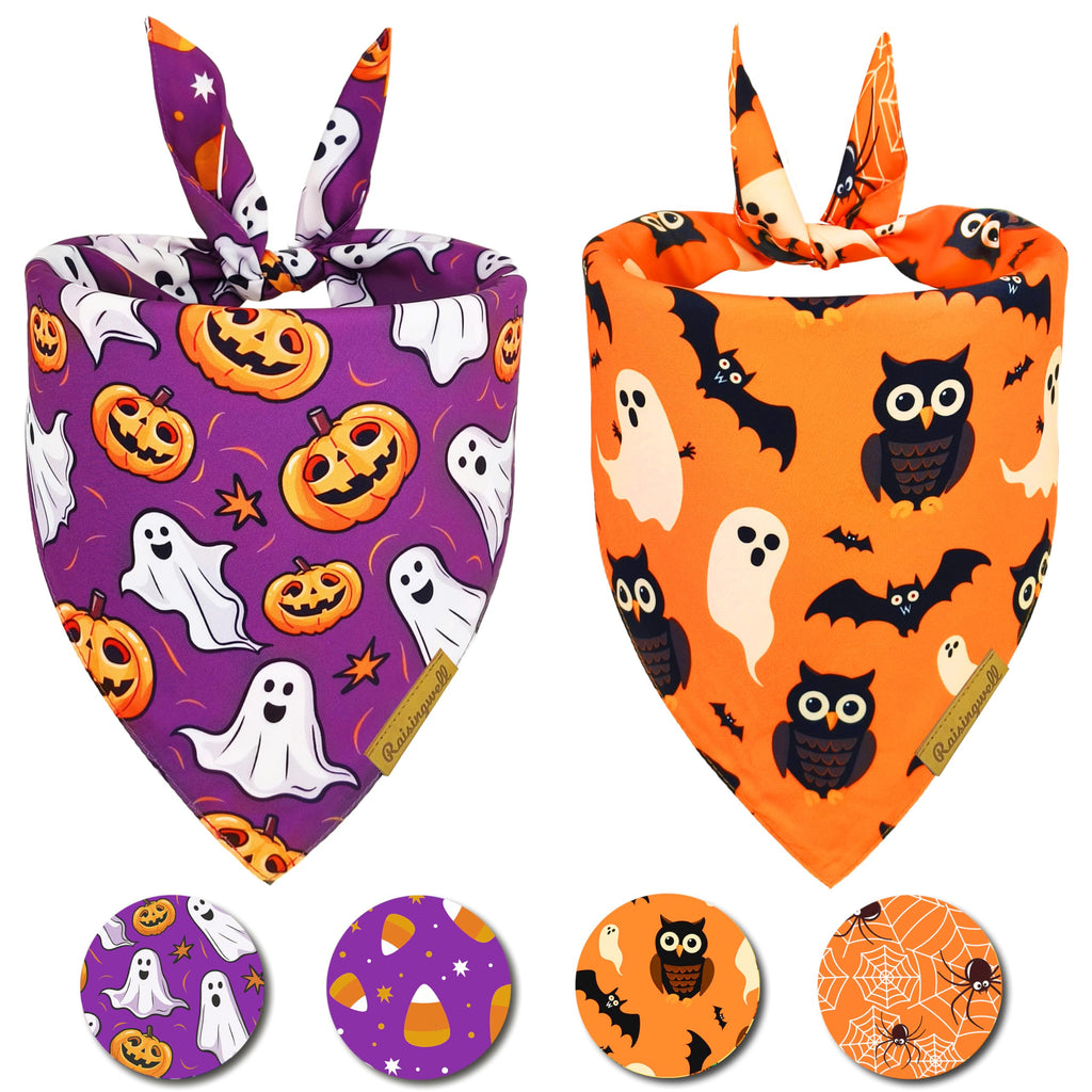 Dog Bandana Halloween 1 Pack Size Large