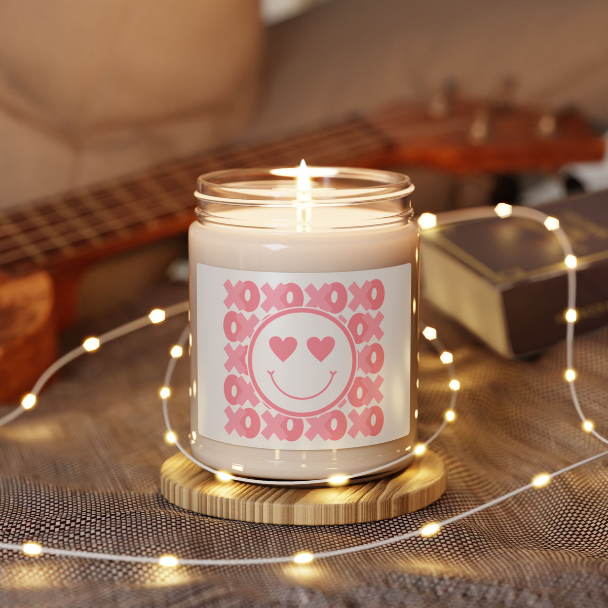 Heart Eyes Smiley Apple Harvest Candle