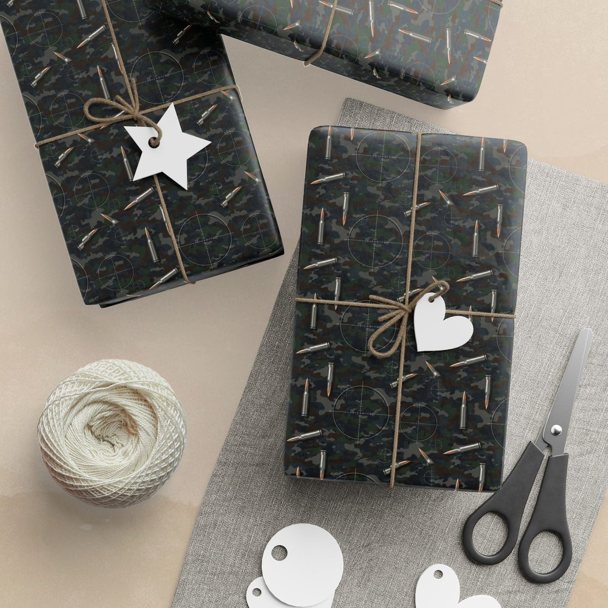Dark Abstract Camouflage Wrapping Papers | Modern Gift Wrap Roll
