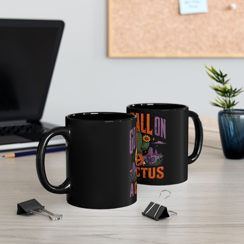 Go fall on a cactus halloween mug