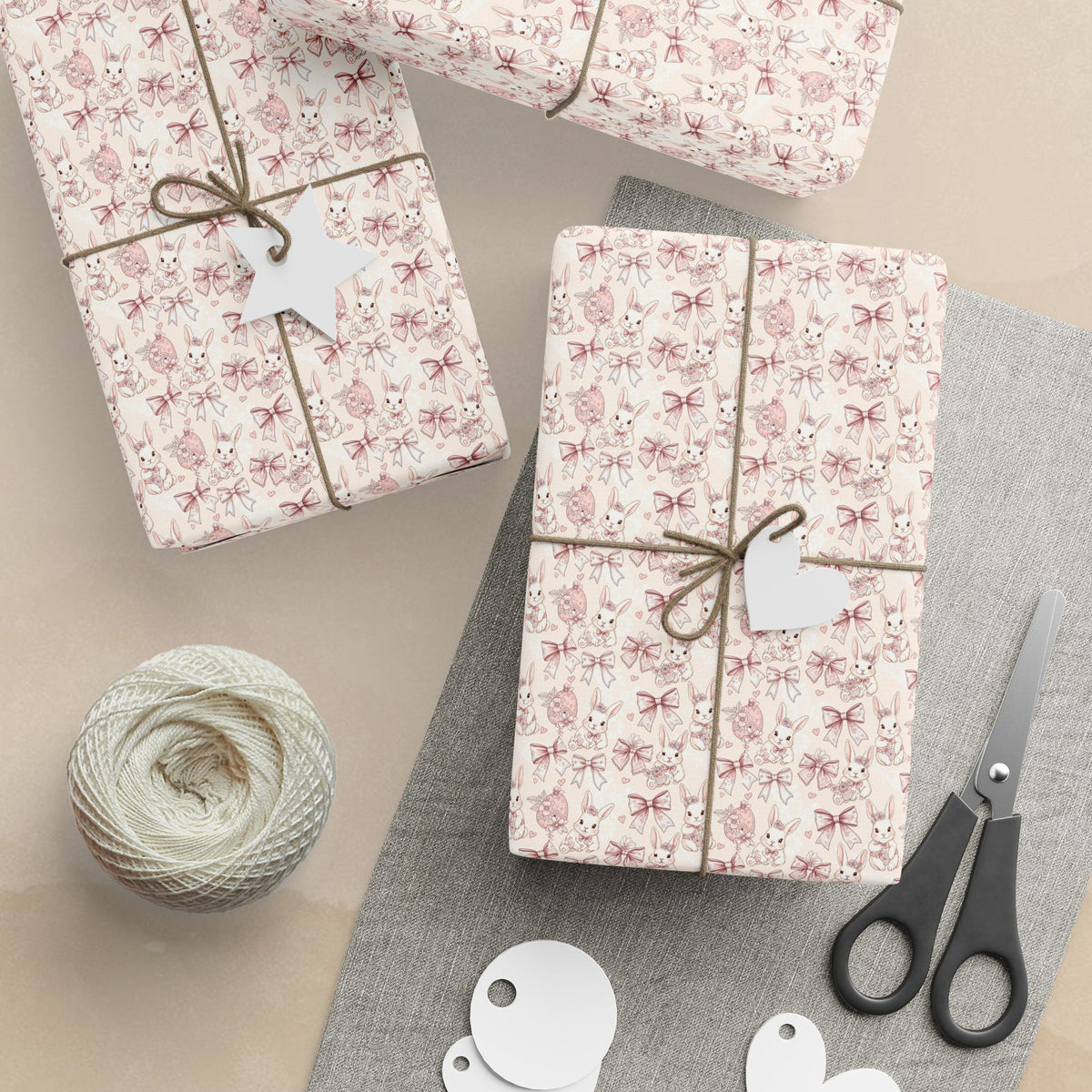Pretty Pink Easter Bunny Wrapping Papers