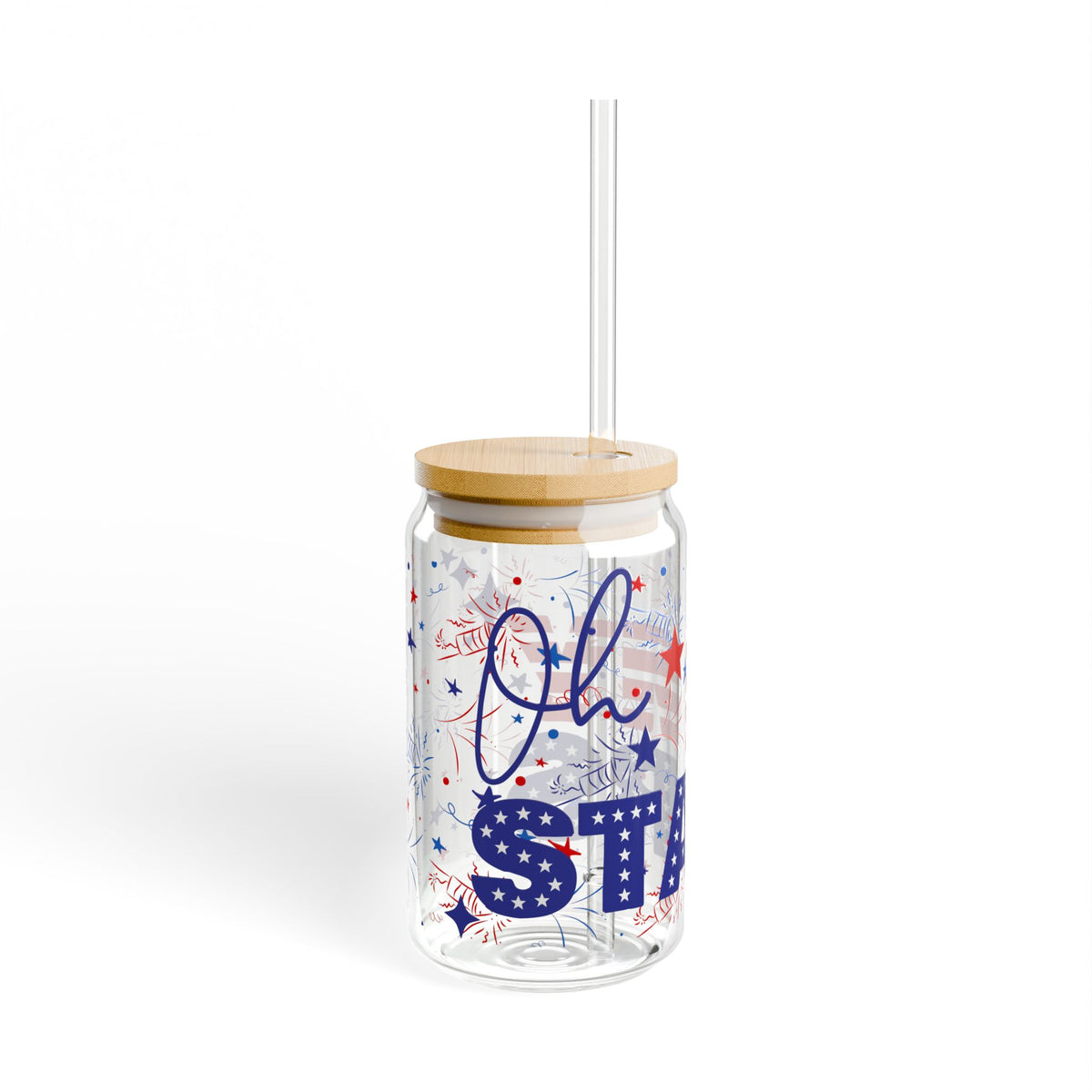 Patriotic Oh My Stars Sipper Glass