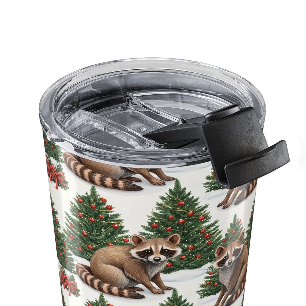 Raccoon Christmas Tree Tumbler