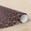 Abstract Neon Wrapping Paper | Dark Multicolor Pattern