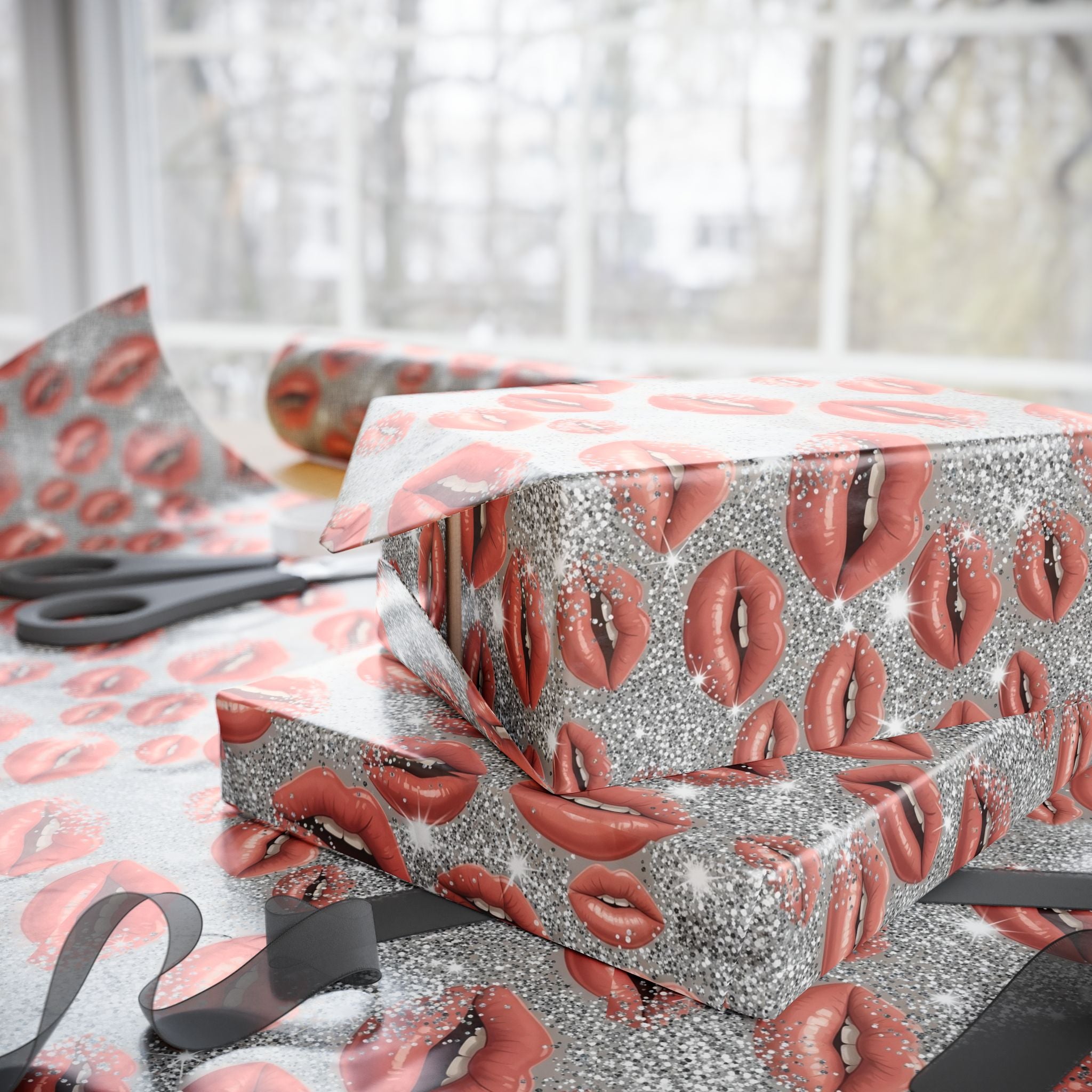 Blingy Lips Wrapping Paper