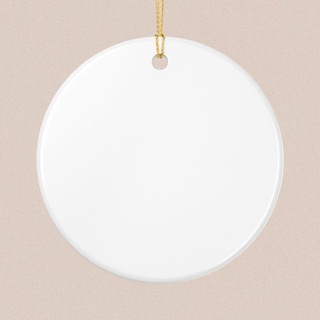 Chic Lip Print Ceramic Ornament
