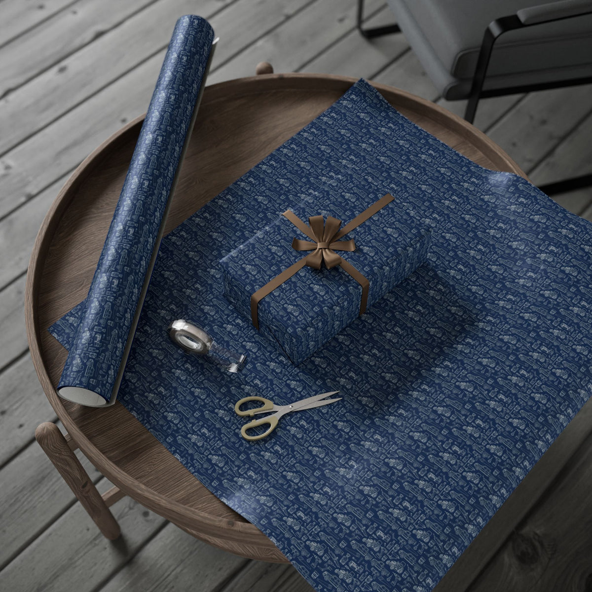 Trucks Wrenches Drills Wrapping Paper