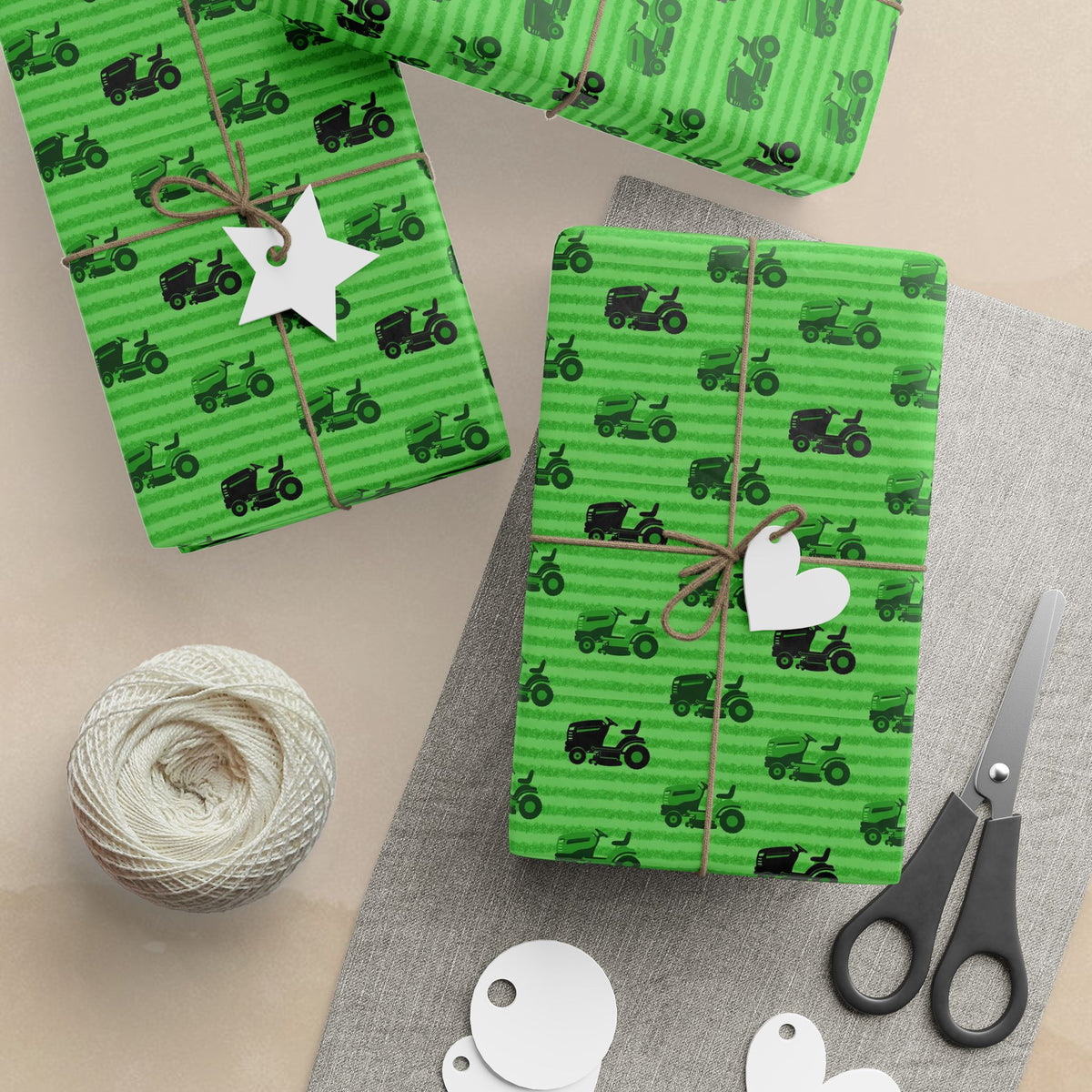 Lawn Mower Pattern Wrapping Paper | Retro Movie Camera Print