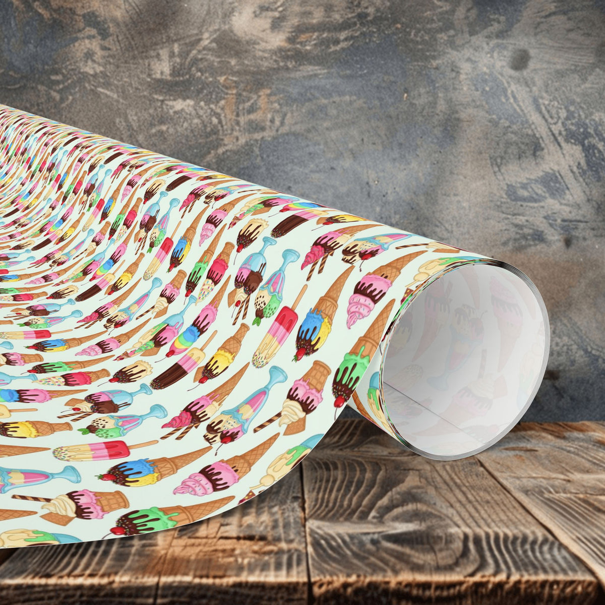 Colorful Icecream Pattern Wrapping Papers | Summer Ice Cream Print