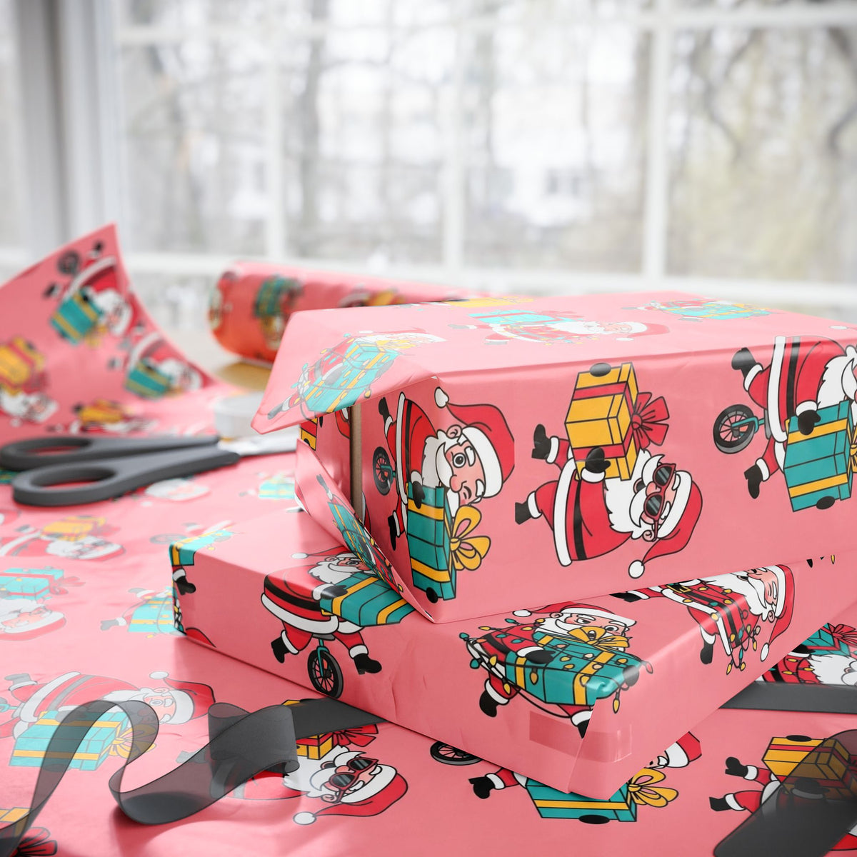Pink Fun San6a Christmas Wrapping Papers