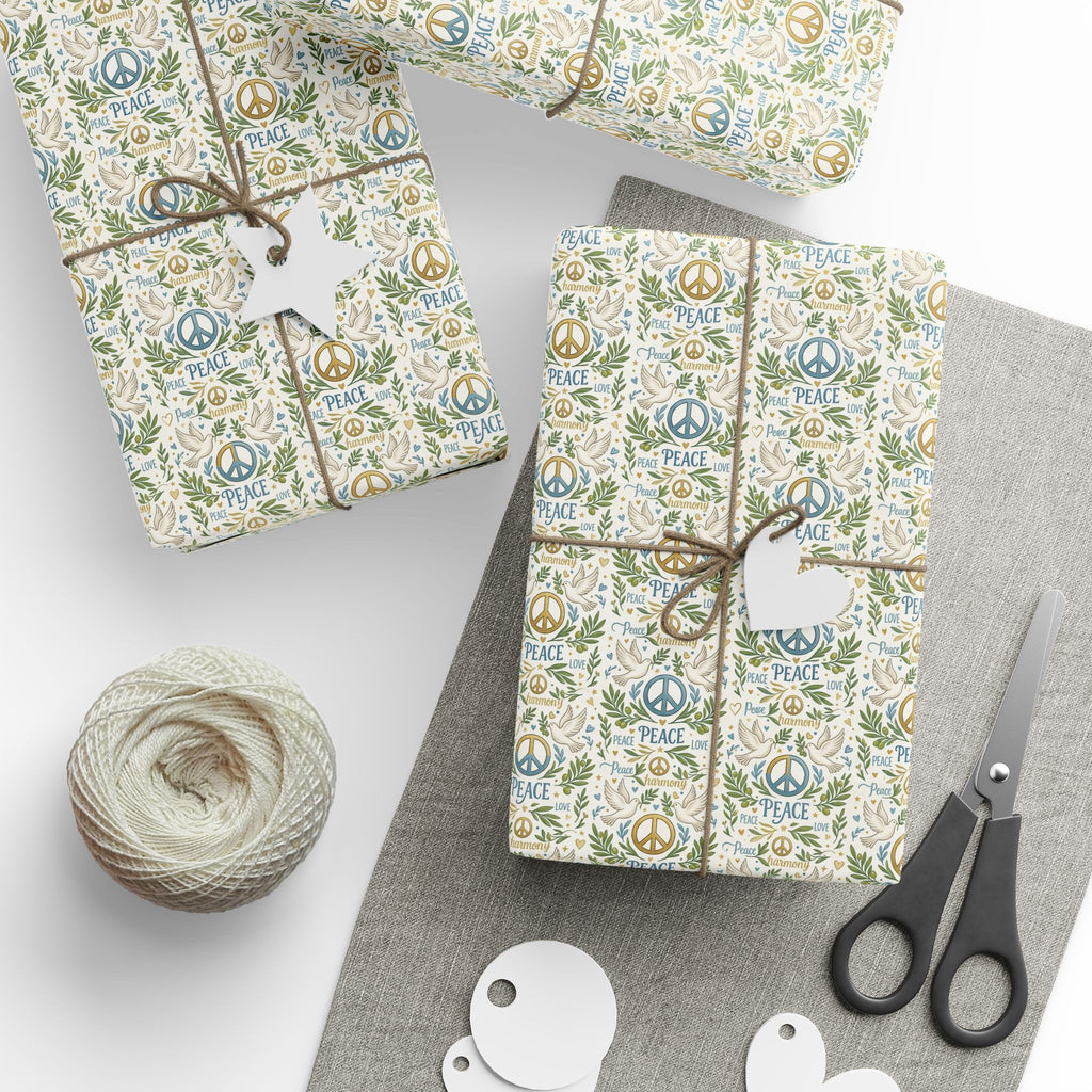 Doves & Peace signs Wrapping Papers