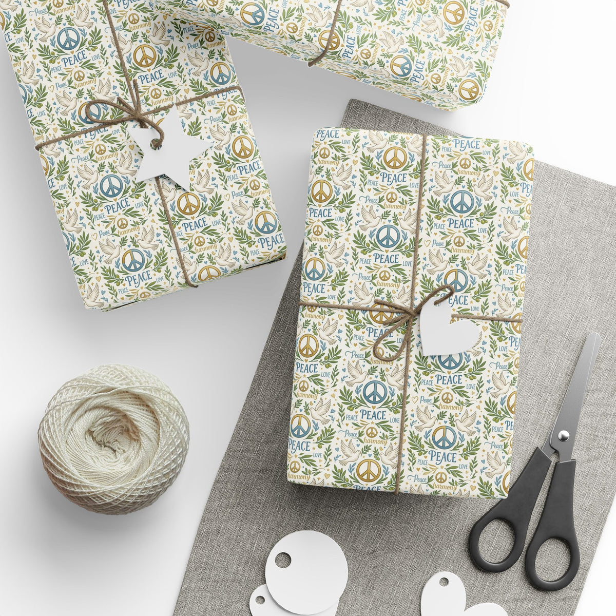 Doves & Peace signs Wrapping Papers